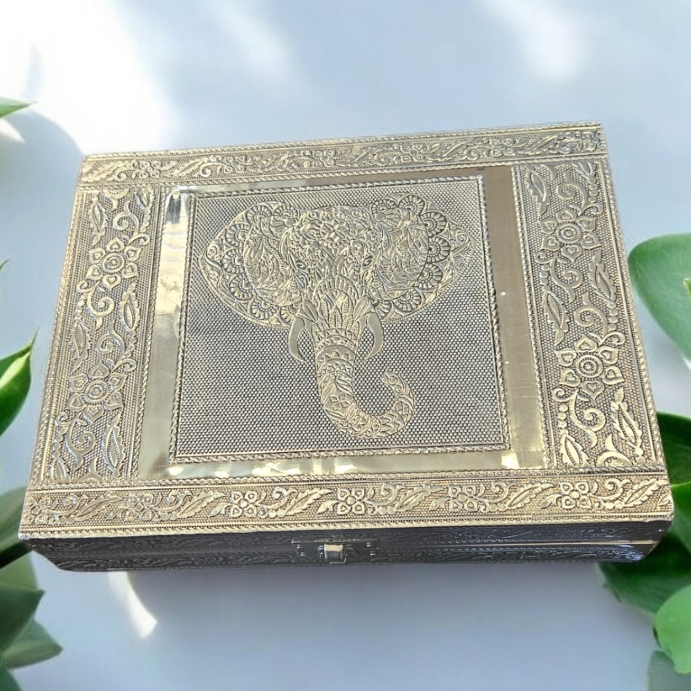 Elephant Aluminum Jewelry Box